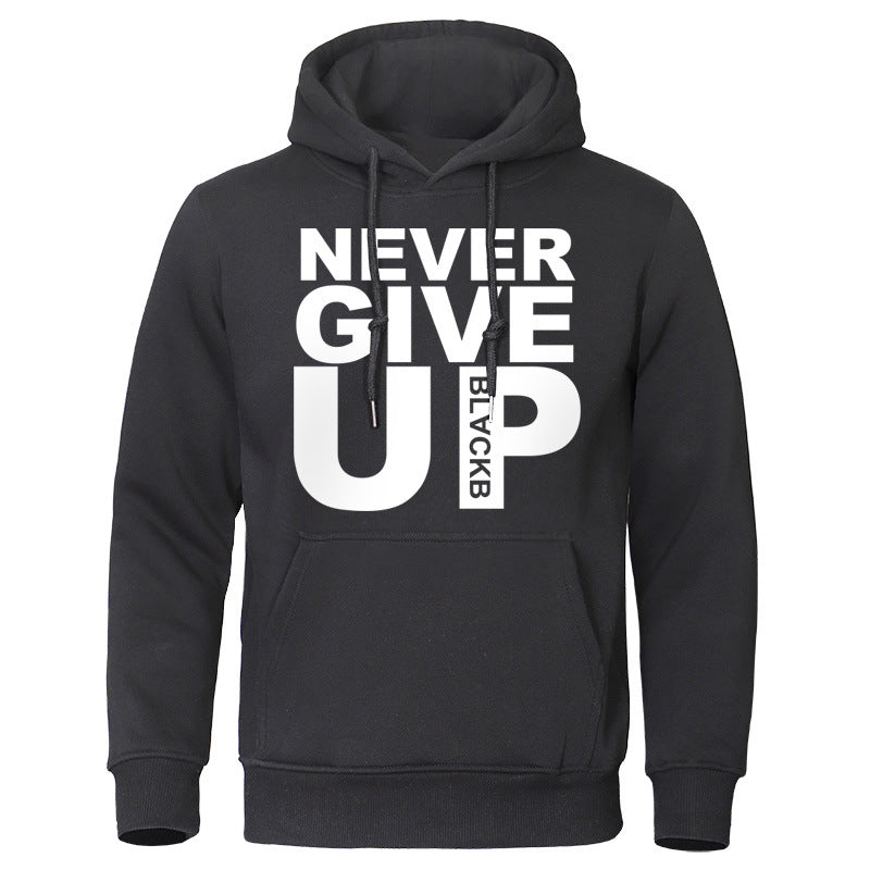 Blusa Moletom Com Capuz - Never Give Up