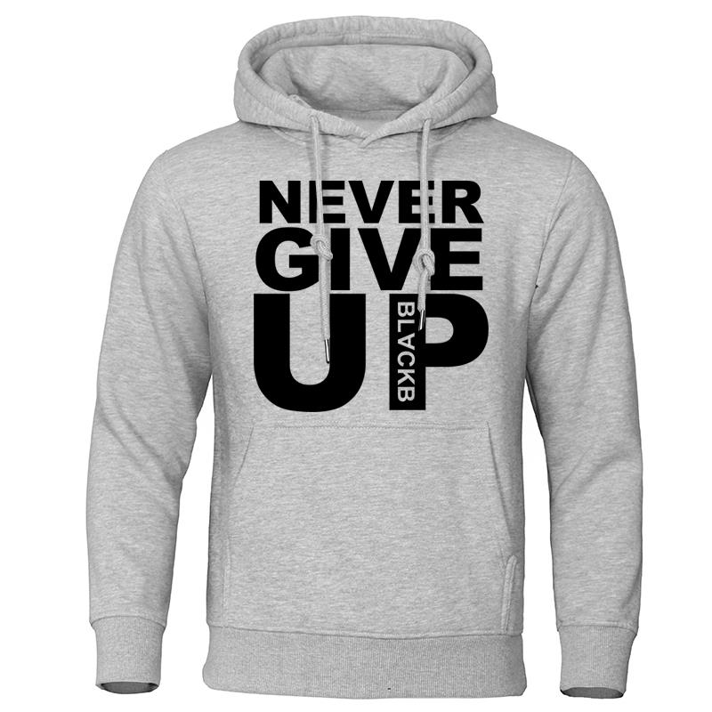 Blusa Moletom Com Capuz - Never Give Up