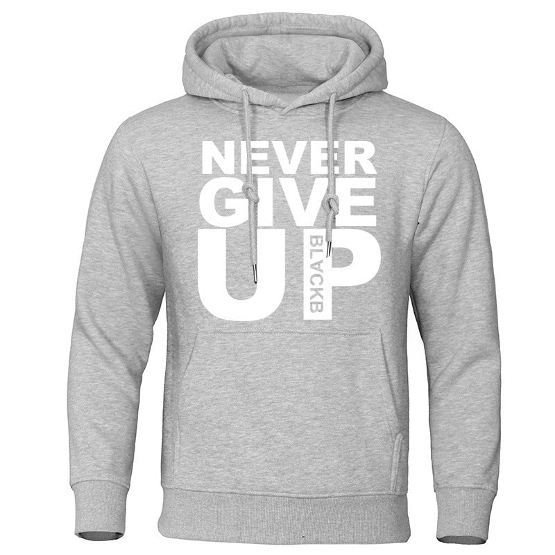 Blusa Moletom Com Capuz - Never Give Up